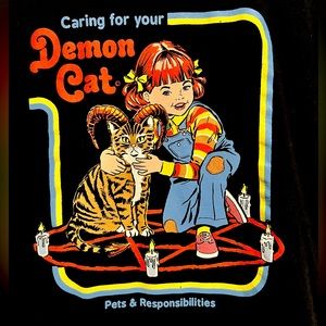 Caring for your demon cat T-shirt medium and in great condition.
